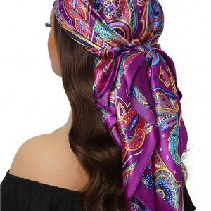 Paisley Purple Silk Scarf